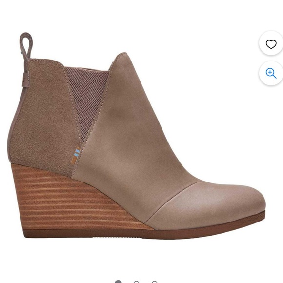 Toms Shoes - Toms Womens Kelsey Wedge Round Toe Ankle Boots